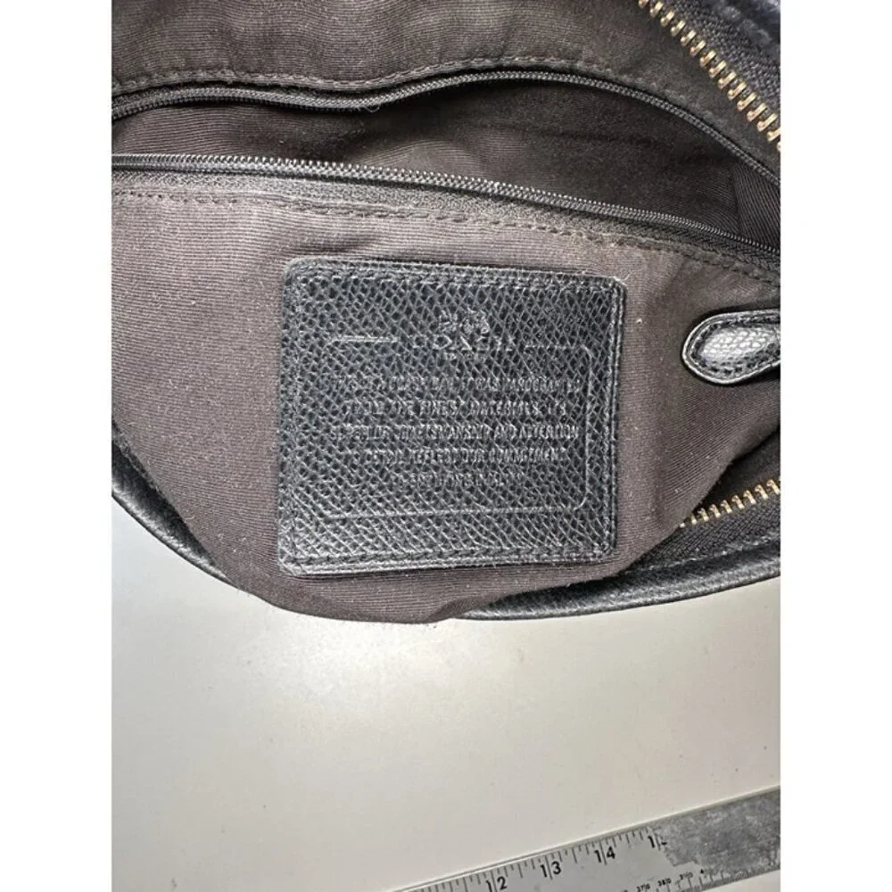 Coach Crossbody Leather Bag - Dark Brown